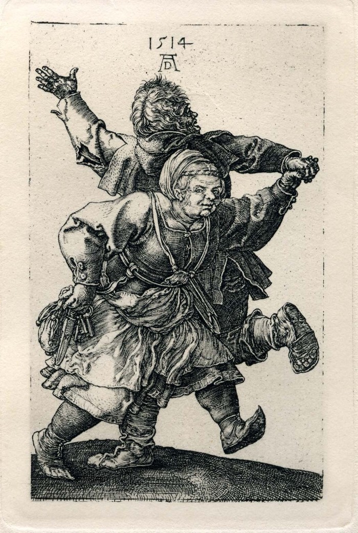 Albrecht Dürer, Tanzendes Bauernpaar, 1514