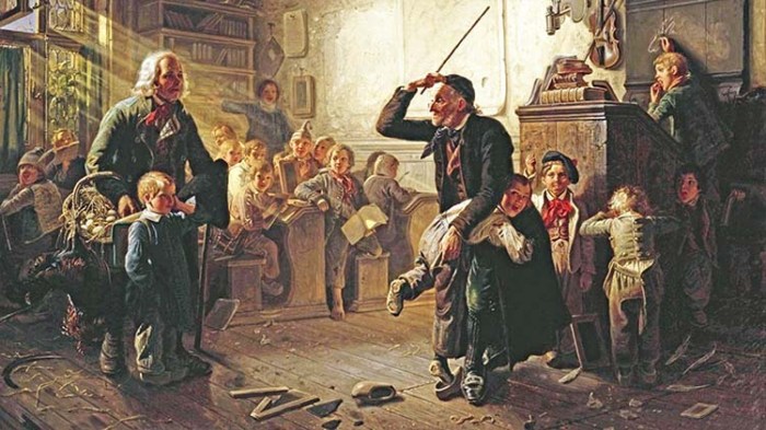 Johann Peter Hasenclever, Der erste Schultag, 1852
