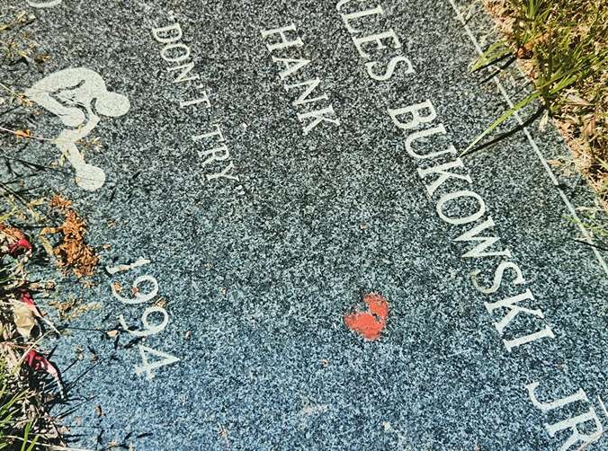 Karmen Love, Charles Bukowski grave, 3. Mai 2023